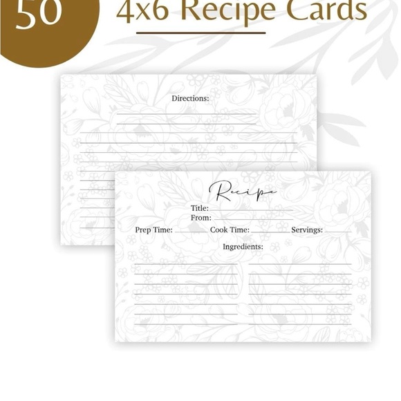 New recipe box with cards and dividers. Double sided recipe cards and box set - Picture 6 of 6